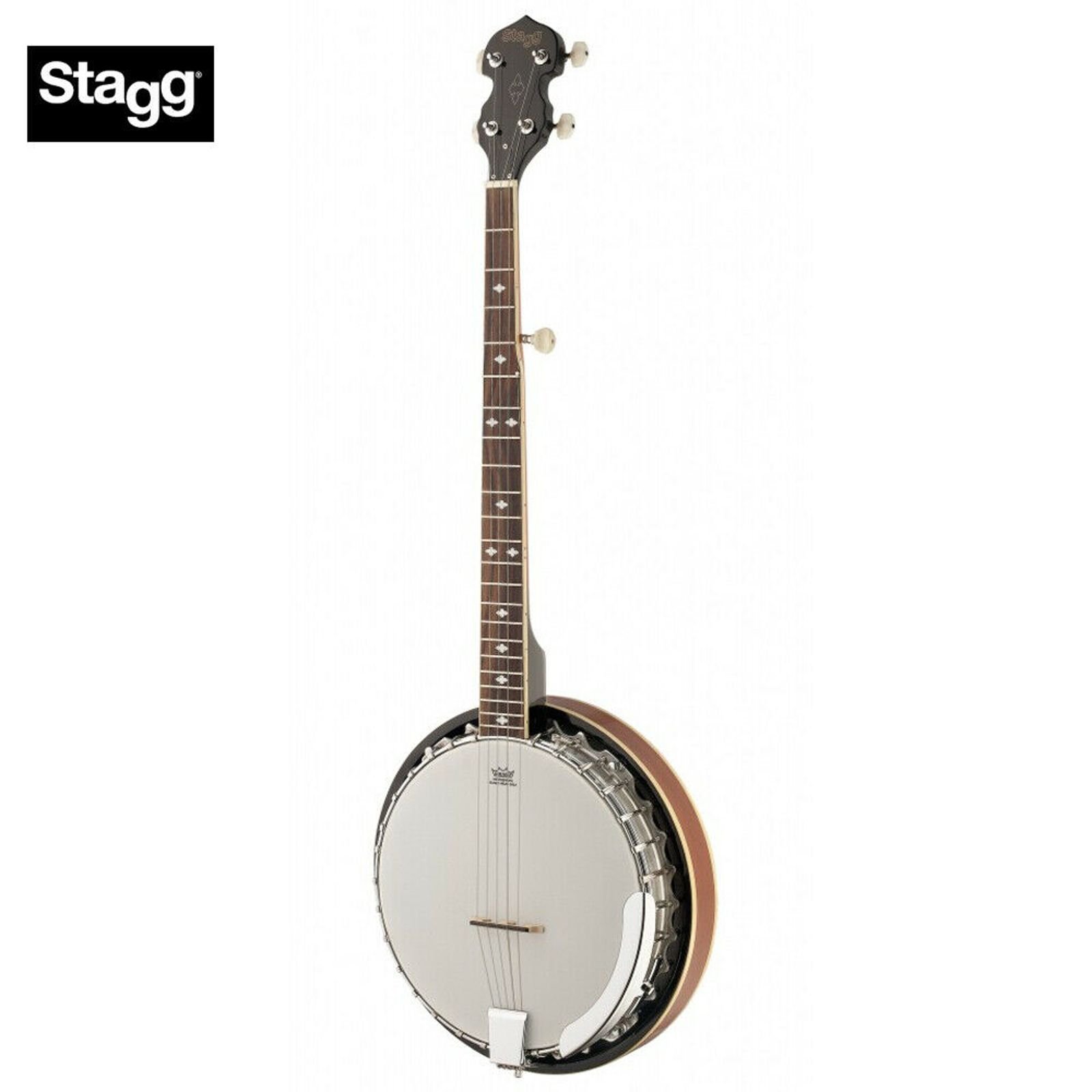 Stagg BJM30 LH Mahogany Resonator 5-string Bluegrass Banjo Deluxe w/Metal Pot for Left Hand Player